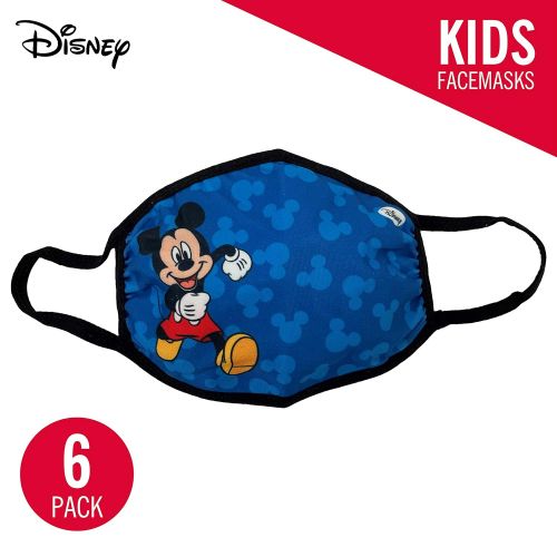  Concept One Disneys Mickey Mouse Running Gathered Face Mask for Kids, 6 Pack