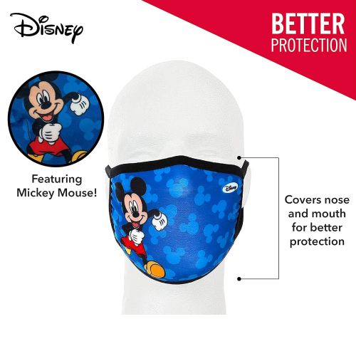  Concept One Disneys Mickey Mouse Running Gathered Face Mask for Kids, 6 Pack