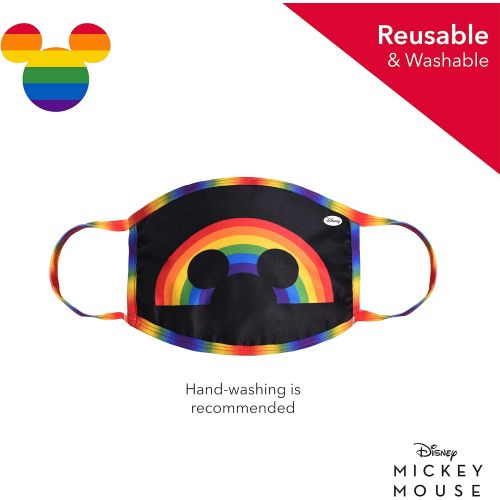  Concept One Disneys Mickey Mouse Rainbow Pride Cloth Face Mask, Multi, Pack of 3, Standard