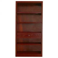 Concepts In Wood Midas Five Shelf Bookcase with Drawer - 72H Dimensions: 30W x 10.625D x 72H Weight: 114 lbs Cherry