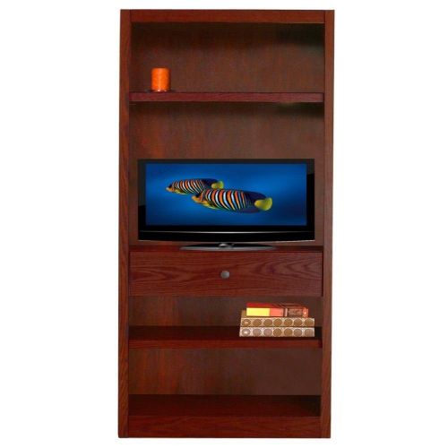  Concepts In Wood Midas Five Shelf Bookcase with Drawer - 72H Dimensions: 30W x 10.625D x 72H Weight: 114 lbs Cherry