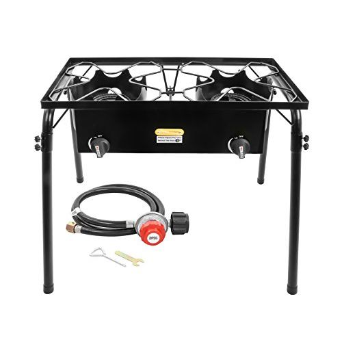  Concord Double Propane Burner, Outdoor 2 Burner Camping Stove for Cooking / Home Brewing / Making Sauce