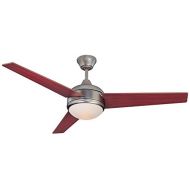 Concord Fans Concord 52SKY3ESN Ceiling Fans with Opal Glass Shades, Satin Nickel Finish