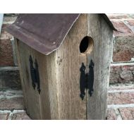 ConcordianWoodworks Rustic Tin Roof Birdhouse