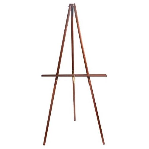  CONDA 66“ Wooden Tripod Display Floor Easel & Artist Easel, Adjustable Tray Chain Pine Brown Wood