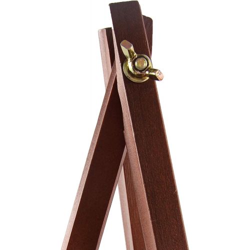  CONDA 66“ Wooden Tripod Display Floor Easel & Artist Easel, Adjustable Tray Chain Pine Brown Wood