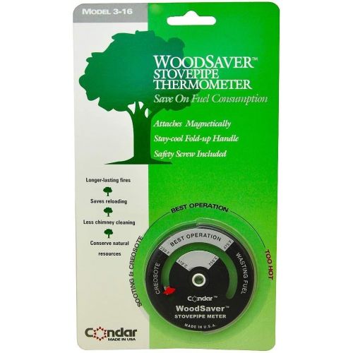  Condar WoodSaver Stove Pipe Thermometer Model 3 16