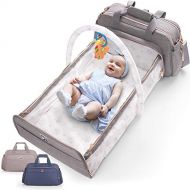Confachi 4-in-1 Convertible Baby Diaper Bag - Get Organized with Multi-Purpose Travel Baby Bag - Includes Bassinet & Changing Pad - Lightweight Design Wears 4 Ways - Spacious Interior - 19.