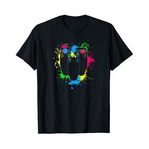  [아마존베스트]Conga Drums Musik Schlagzeuger Geschenke Splash Conga Drums Conguero T-Shirt