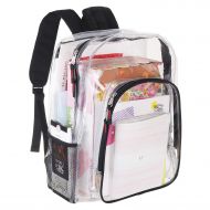 Conlene Heavy Duty Clear Backpack Transparent Bag With Reinforced Straps - Student Bookbag for School, Security, Sporting Events