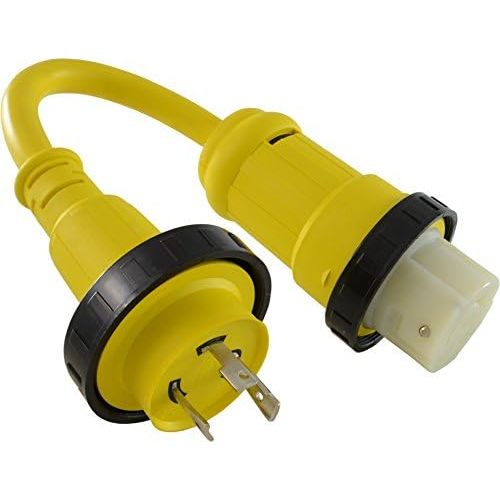  Conntek Marine Shore Pigtail Adapter Cord 30 Amp Shore Male Plug To 50 Amp 125 Volt Shore Female Connector