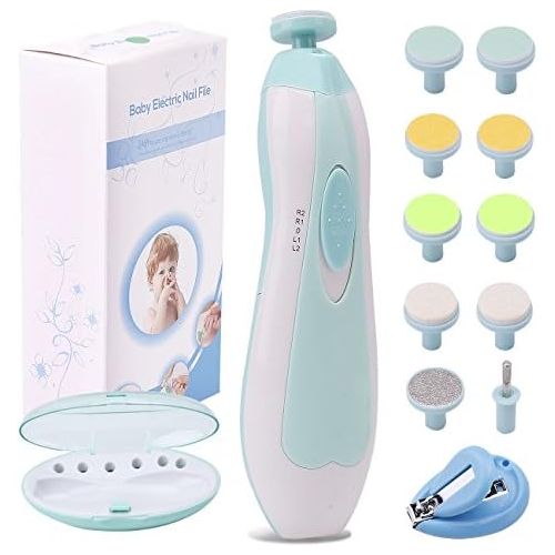  [아마존베스트]Consevisen Baby Nail File Electric Nail Trimmer Manicure Set with Nail Clippers, Toes Fingernails Care Trim Polish...