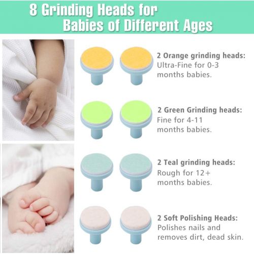  [아마존베스트]Baby Nail File Replacement Pads, Grinding Heads Polish Disc for Electric Nail Trimmer by Consevisen and...