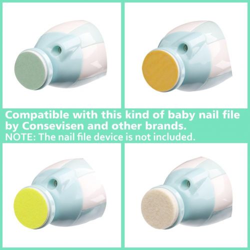  [아마존베스트]Baby Nail File Replacement Pads, Grinding Heads Polish Disc for Electric Nail Trimmer by Consevisen and...