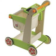 Constructive Playthings SNG-24 Cp Toys Kid-Sized Wooden Shopping Cart - For Pretend Play