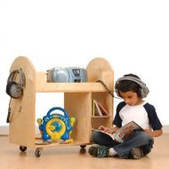 Constructive Playthings All-Wood Mobile Music Listening Center with Wheels