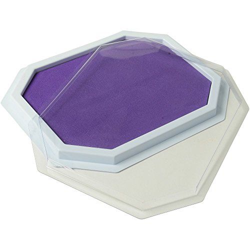  [아마존베스트]Constructive Playthings Purple Colored Ink Large Washable Stamp Pad Kid Set for Rubber Stamps