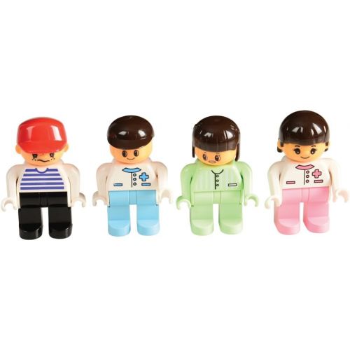  Constructive Playthings CP Toys 20 pc. Posable People for Preschool-sized Building Bricks