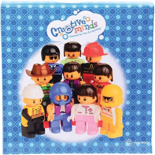  Constructive Playthings CP Toys 20 pc. Posable People for Preschool-sized Building Bricks