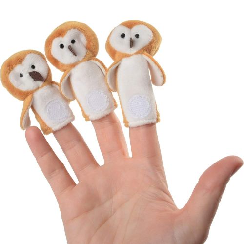  Constructive Playthings Owl Babies Story Telling Puppets with Branch and Board Book