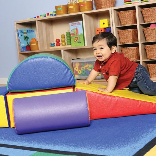  Constructive Playthings 5 Piece Lightweight Vinyl Soft Play Forms for Toddlers, Toddler Climbing, Crawling, Sliding Toys