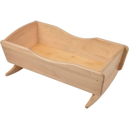  Constructive Playthings Wooden Doll Cradle - Made of Solid Maple