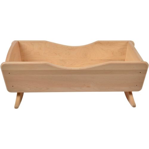  Constructive Playthings Wooden Doll Cradle - Made of Solid Maple