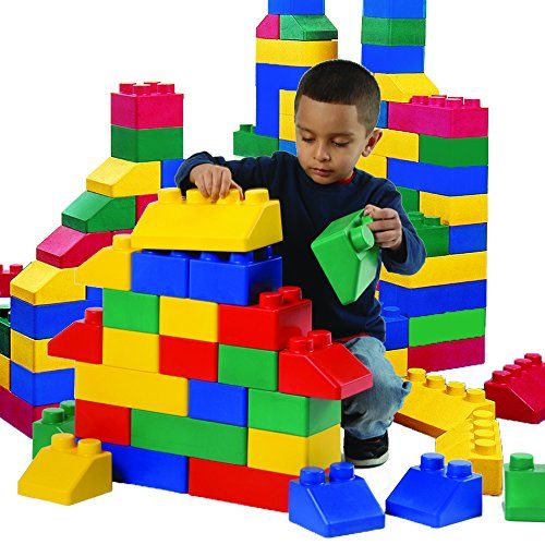  Constructive Playthings EDL-2 Giant Edu-Blocks Double Set - 52 Piece Set of Polyurethane Interlocking Blocks