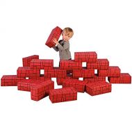 Constructive Playthings CP-626 Cp Toys Giant Durable 12 Piece Blocks Set For Indoor Play, Red