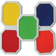 Constructive Playthings Large Stamp Pads Kids Set 10 Ink Colors for Rubber Stamps