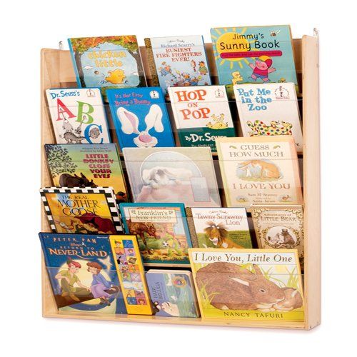  Constructive Playthings See-Thru Wall Book Display with Five Acrylic Shelves