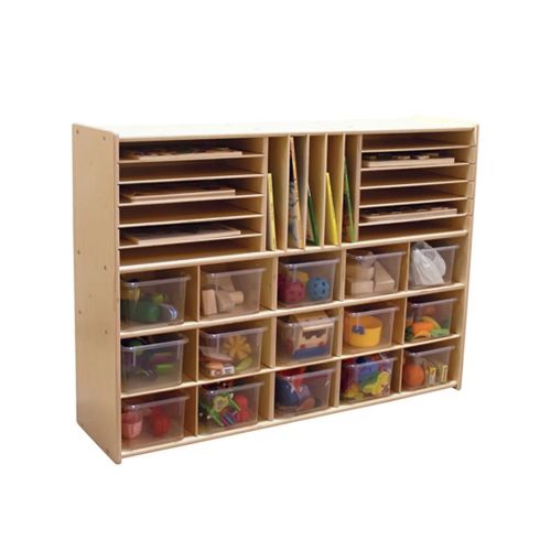  Contender Kids Home School Furniture C14001 Multi-Storage with 15 Translucent Trays 33-7/8H