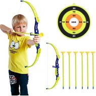 [아마존베스트]Conthfut Archery Set Kids Green Bow and Arrow Play Toy, Outdoor Hunting Game with 3 Suction Cup Arrows, Target for Boys and Girls