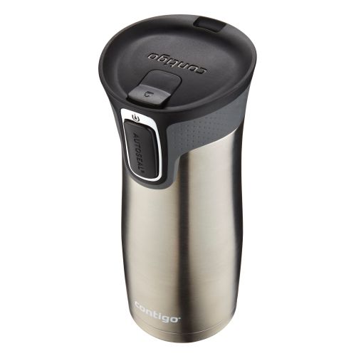  Contigo AUTOSEAL West Loop Vacuum-Insulated Stainless Steel Travel Mug with Easy-Clean Lid, 16 oz., Stainless Steel