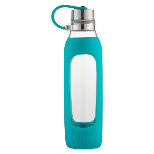  Contigo Purity 20 oz. Glass Water Bottle with Tethered Lid