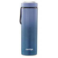 Contigo Vacuum-Insulated Stainless Steel Water Bottle with a Quick-Twist Lid, 24 oz, Blue Corn