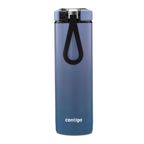  Contigo Vacuum-Insulated Stainless Steel Water Bottle with a Quick-Twist Lid, 24 oz, Blue Corn