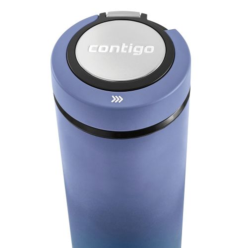  Contigo Vacuum-Insulated Stainless Steel Water Bottle with a Quick-Twist Lid, 24 oz, Blue Corn