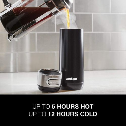  Contigo Luxe AUTOSEAL Vacuum-Insulated Travel Mug | Spill-Proof Coffee Mug with Stainless Steel THERMALOCK Double-Wall Insulation, 16 oz, Spiced Wine