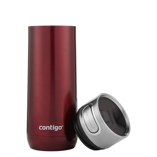  Contigo Luxe AUTOSEAL Vacuum-Insulated Travel Mug | Spill-Proof Coffee Mug with Stainless Steel THERMALOCK Double-Wall Insulation, 16 oz, Spiced Wine