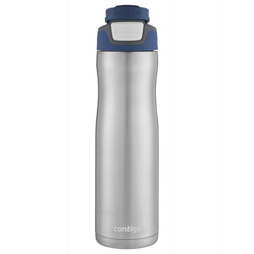  Contigo Autoseal Chill Stainless Steel Water Bottles, 24 oz, SS/Monaco & Monaco, 2 Pack