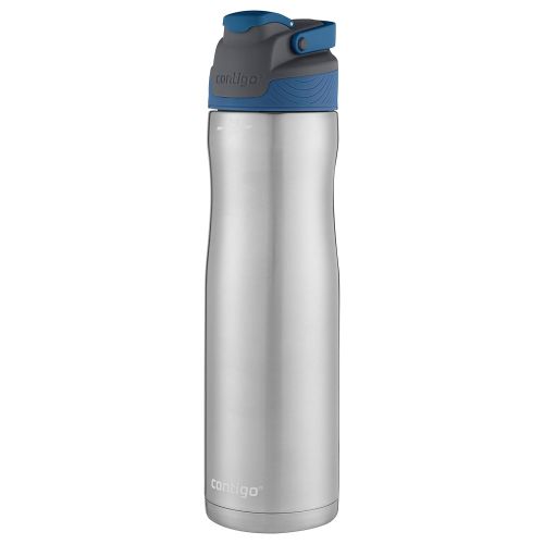  Contigo Autoseal Chill Stainless Steel Water Bottles, 24 oz, SS/Monaco & Monaco, 2 Pack