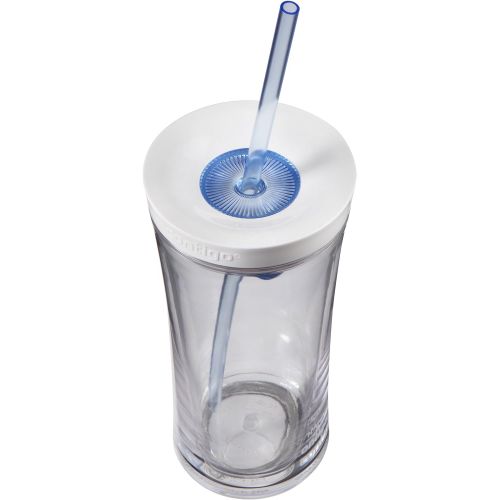  [아마존베스트]Contigo AUTOCLOSE Shake & Go Double-Wall Tumbler, 16 oz, Clear