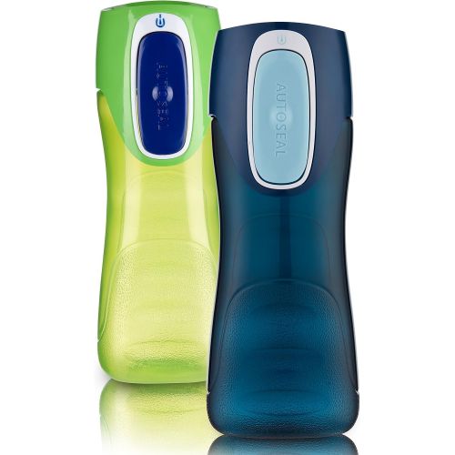  Contigo Autoseal Trekker Kids Water Bottle, 2-Pack, Granny Smith & Nautical