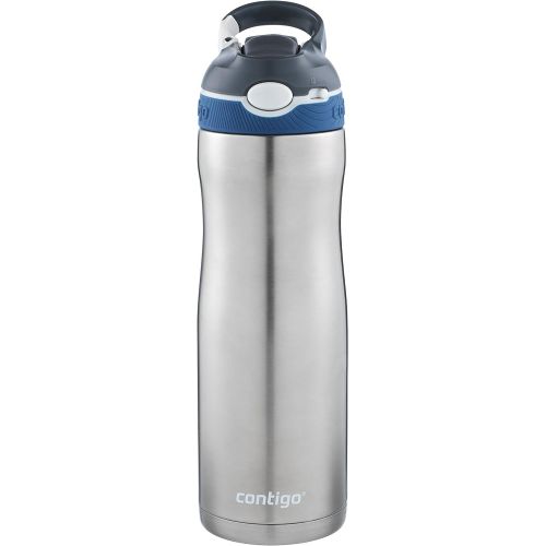  Contigo Autospout Straw Ashland Chill Vacuum-Insulated Stainless Steel Water Bottle, 20 oz., Monaco