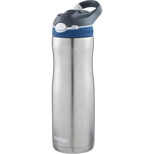  Contigo Autospout Straw Ashland Chill Vacuum-Insulated Stainless Steel Water Bottle, 20 oz., Monaco