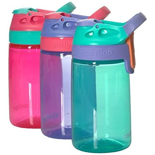  Contigo Kids Autoseal Gizmo Water Bottles, 14oz (Sprinkles/Wink/Persian Green)