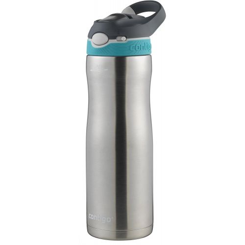  Contigo - 2076624 Contigo Stainless Steel Water Bottle Vacuum-Insulated Water Bottle Autospout Ashland Chill Water Bottle, 20 Oz, Stainless/Scuba