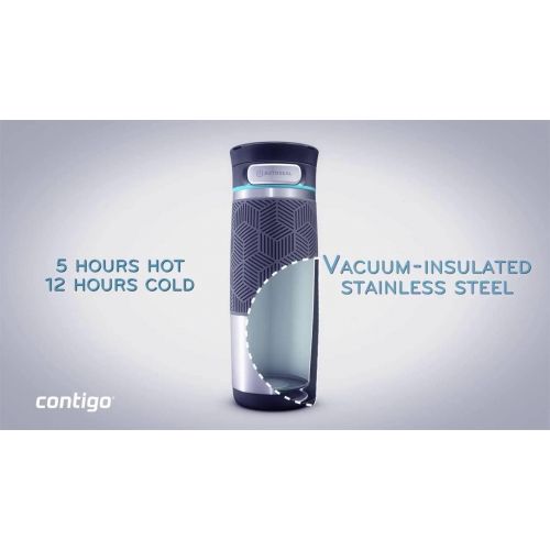  [아마존베스트]Contigo AUTOSEAL Transit Stainless Steel Travel Mug, 16 oz, Matte Black