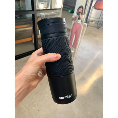  [아마존베스트]Contigo AUTOSEAL Transit Stainless Steel Travel Mug, 16 oz, Matte Black